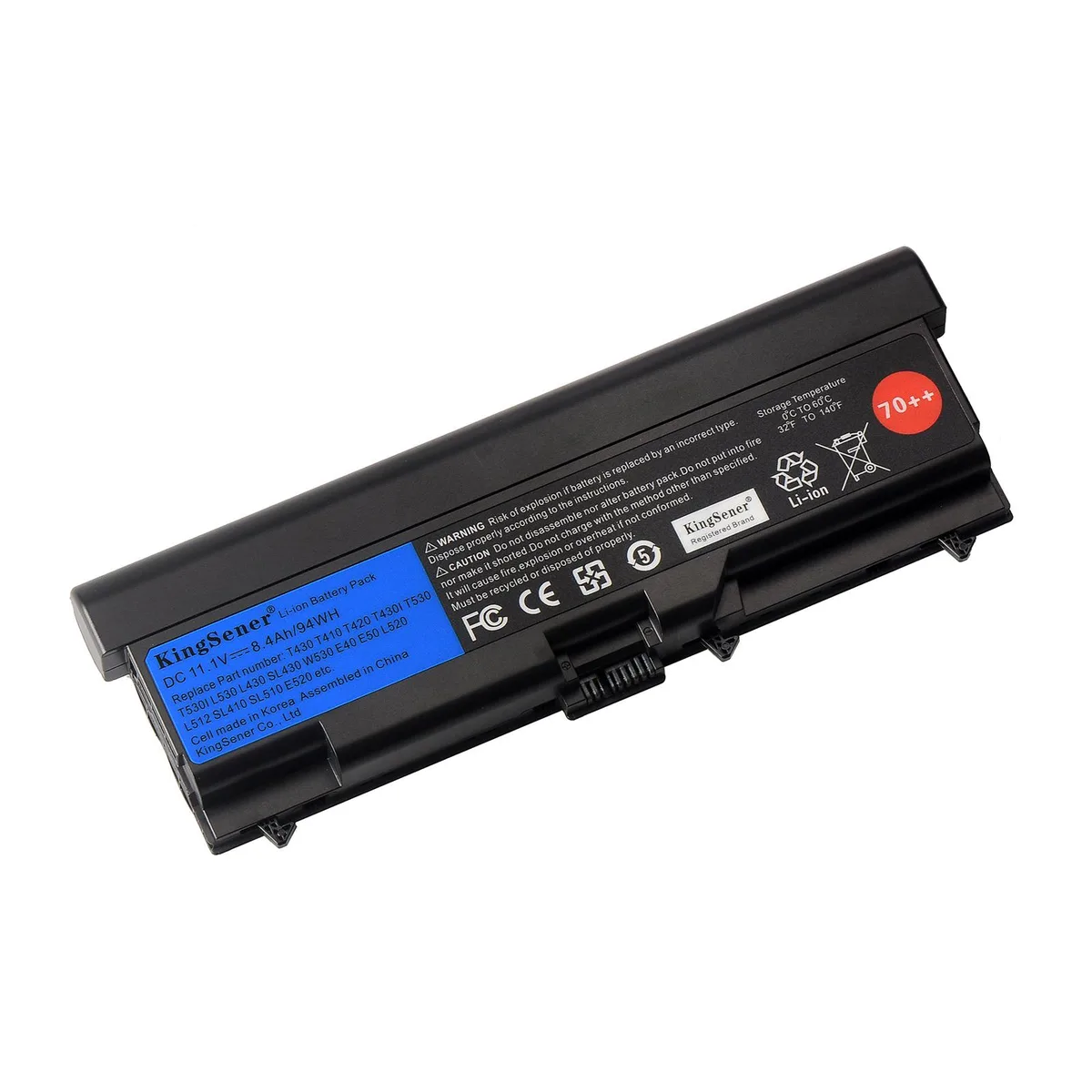 KingSener KingSener T430 70++ 8400mAh 94WH 11.1V laptop battery — product photo