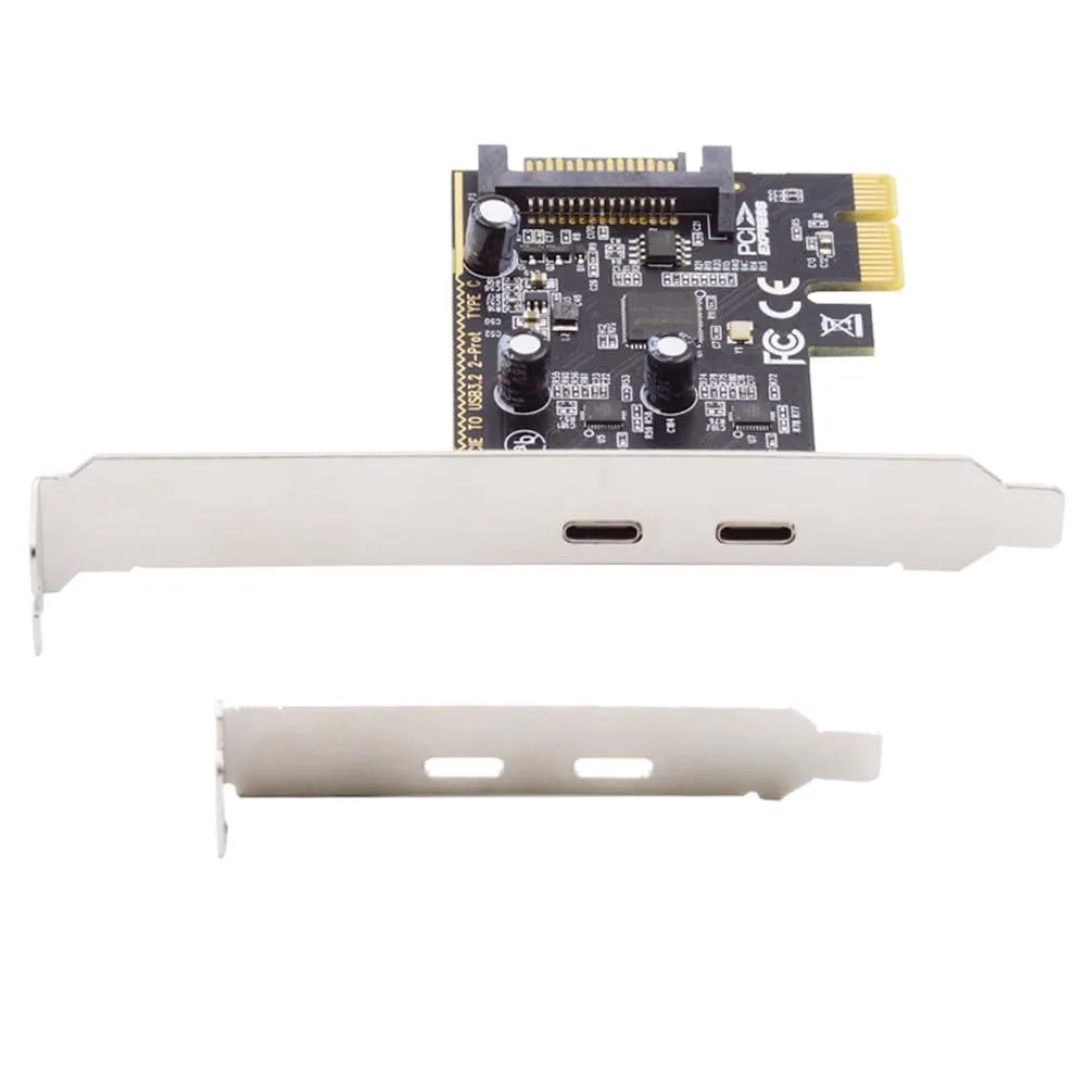 Fervit Fervit USB 3.1 Gen1 dual Type-C PCIe card with low-profile bracket — product photo