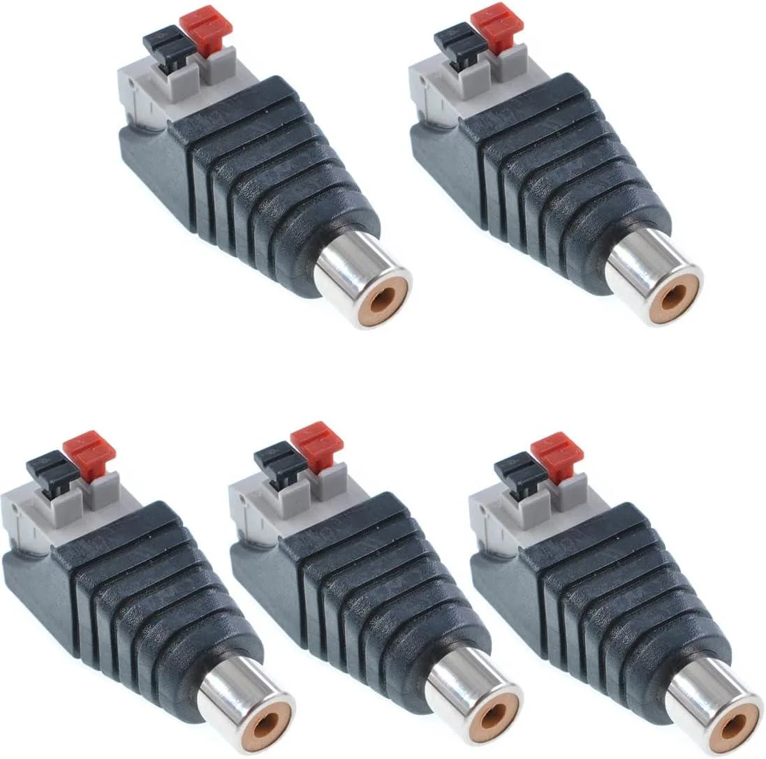 Boxwave Boxwave 5-pack RCA Female to 2 Screw Terminal Audio Adapter — product photo