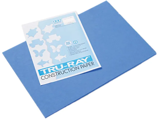 Pacon Pacon 103054 Construction Paper 12 x 18 Blue 76 lb 50 Sheets — product photo