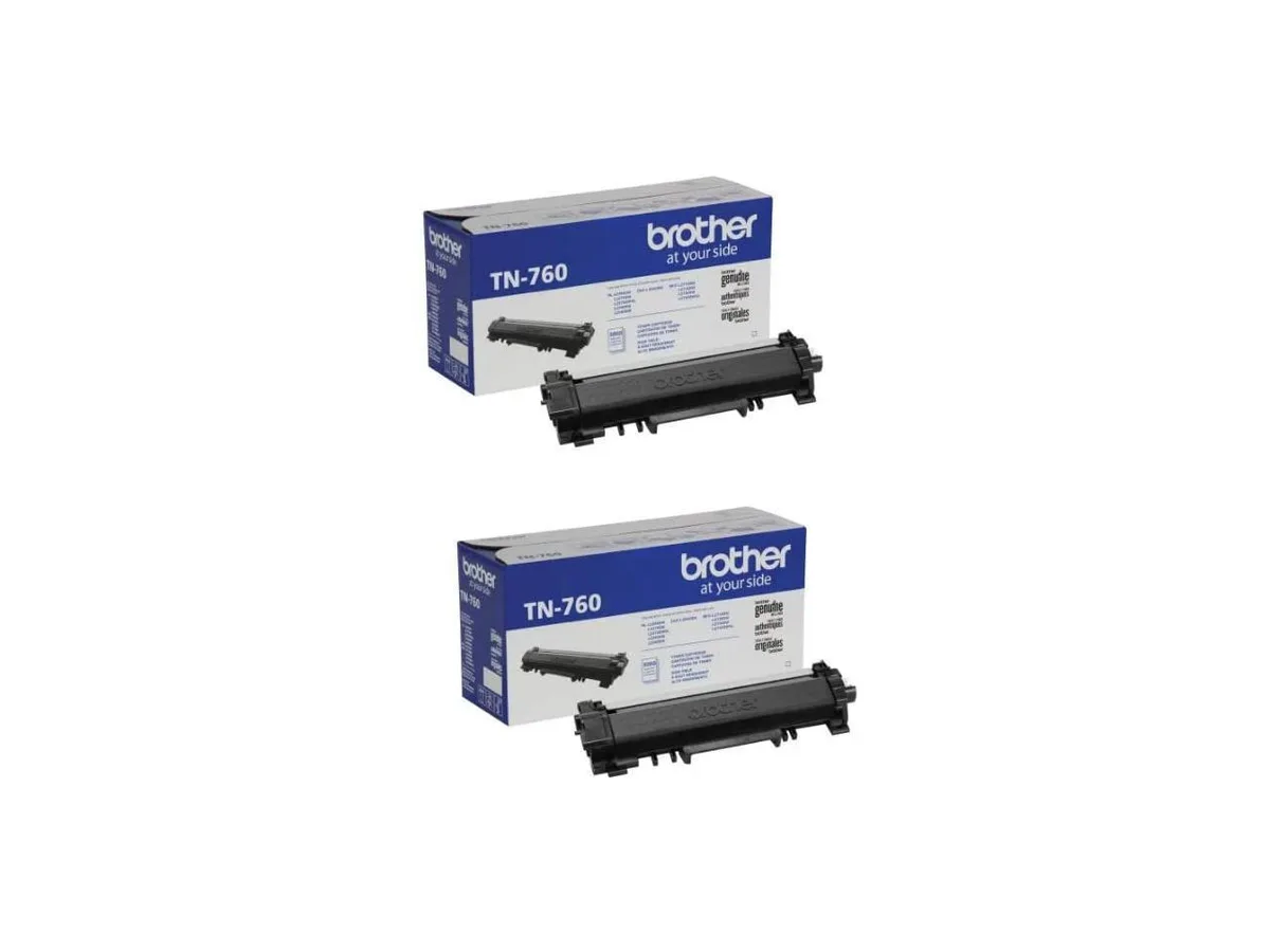 Brother Brother TN-760 Black Toner Cartridge (Genuine Brands) 2 Pack — product photo