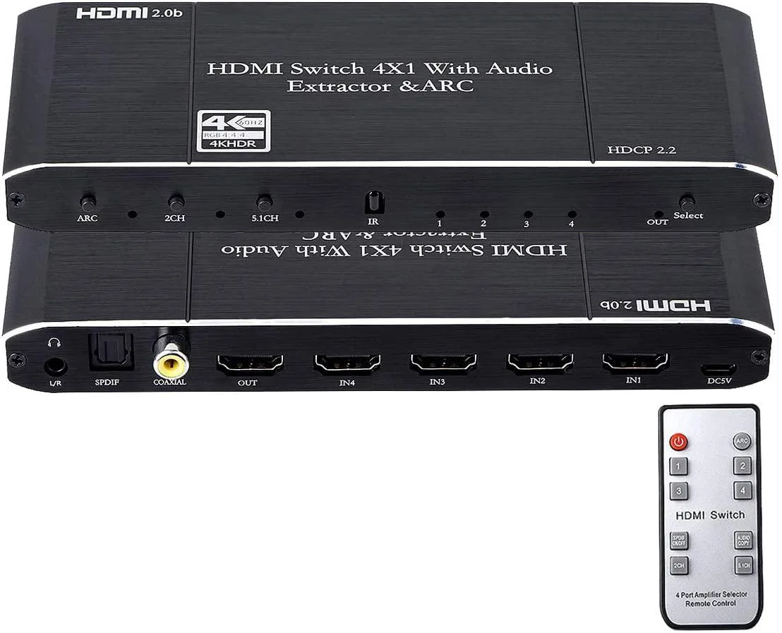 Jansicotek Jansicotek OZQ9 4×1 HDMI Audio Switch 4K@60Hz ARC — product photo