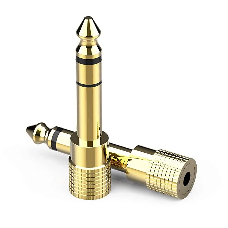 GOLDWHEEL USA INC GOLDWHEEL USA INC 6.35mm Male to 3.5mm Female Stereo Audio Adapter 2 Pack — product photo