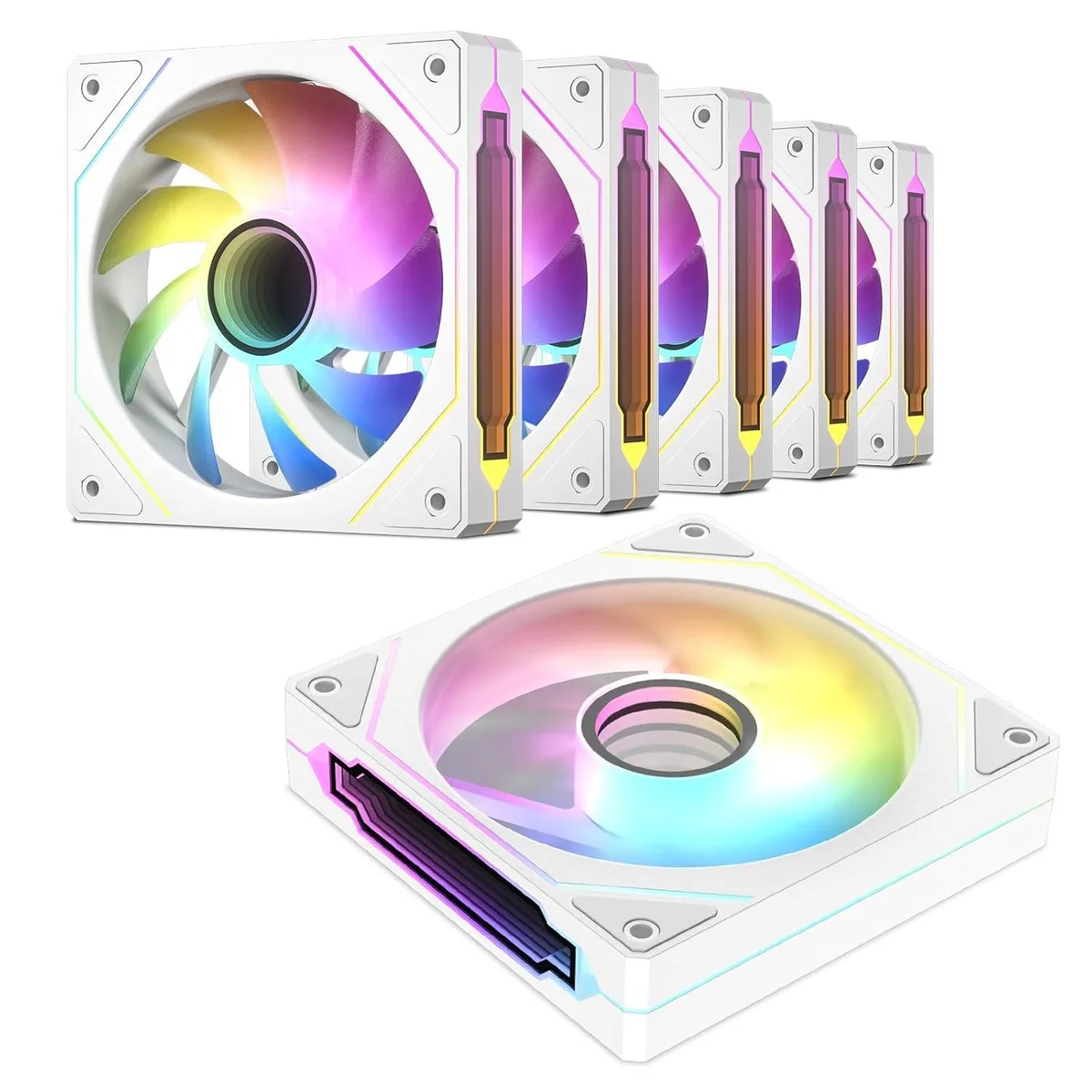 DARKROCK DARKROCK F120 6-Pack 120mm White ARGB Case Fans — product photo