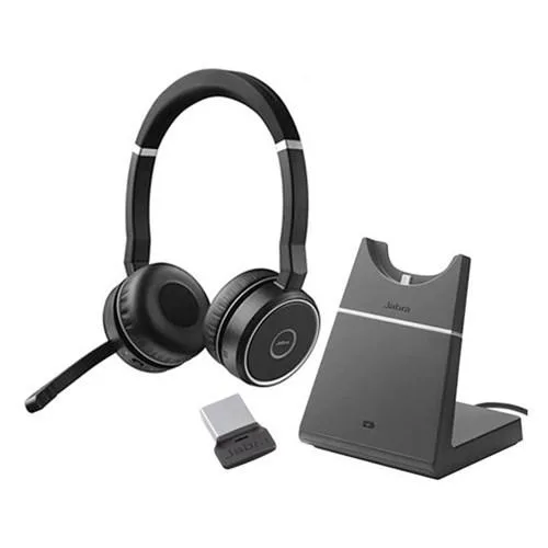 Jabra Enterprise Products Jabra Evolve 75 MS Duo Bluetooth Headset with Charging Stand — product photo