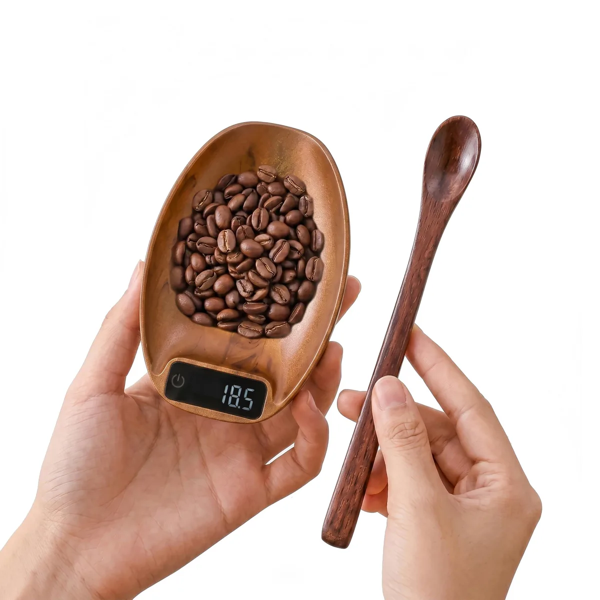  Portable Coffee Scale Mini Electronic Gram Scale Rechargeable Digital Scale Gold — product photo