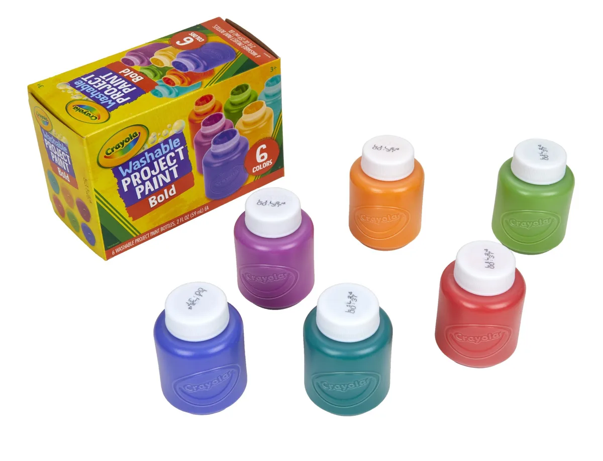 Crayola 542403 Washable Project Paint 6 Ct Bold fine art — product photo