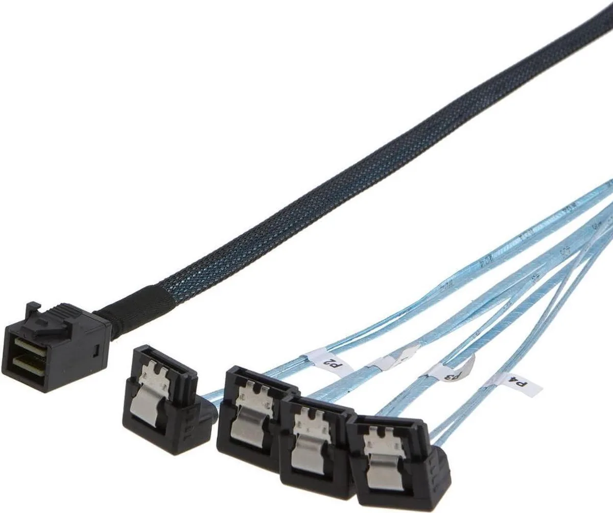 Aomoproing Aomoproing SFF-8643 to 4x SATA angle cable 1M 3.3FT — product photo