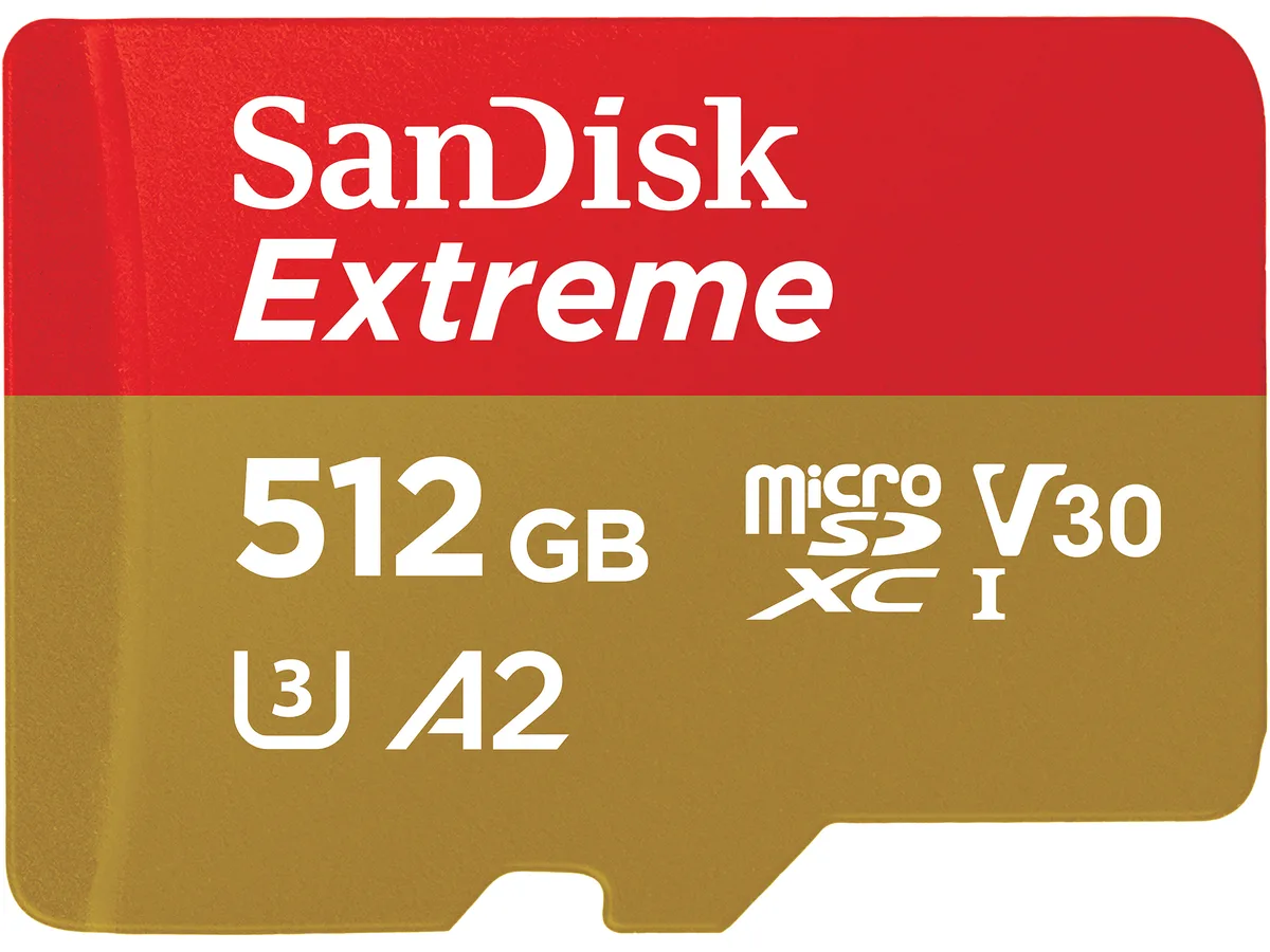 SanDisk SanDisk Extreme microSDXC 512GB SDSQXA1-512G-GN6MA memory card — product photo