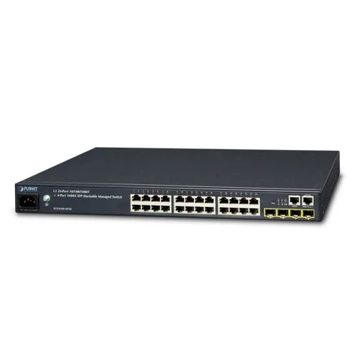 PLANET PLANET SGS-6340-24T4S 24-port 10/100/1000 + 4 SFP network switch — product photo