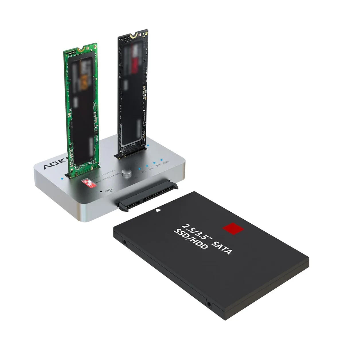 AOKO AOKO M.2 Duplicator NVMe SATA Cloner Dock 2 in 1 accessory — product photo