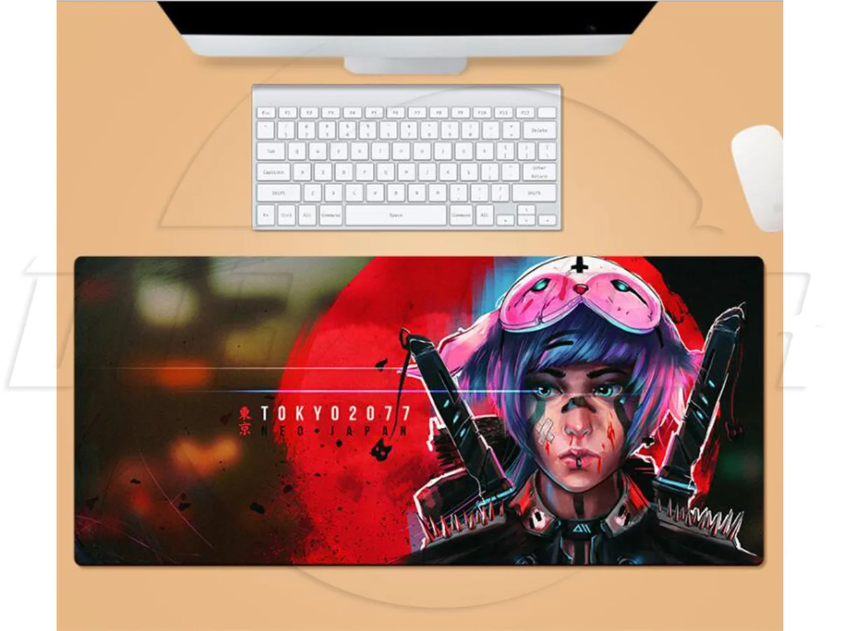 sakose sakose Cyberpunk 2077 Extended 2XL mouse pad Purple 0.12" x 35.40" x 15.70 — product photo
