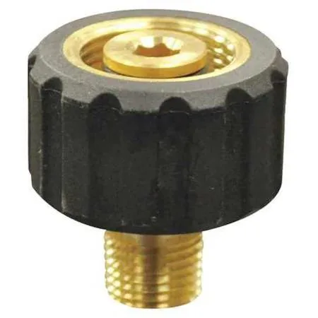 Brass quick-connect coupler 1/4 inch male NPT to 22mm female quick connect