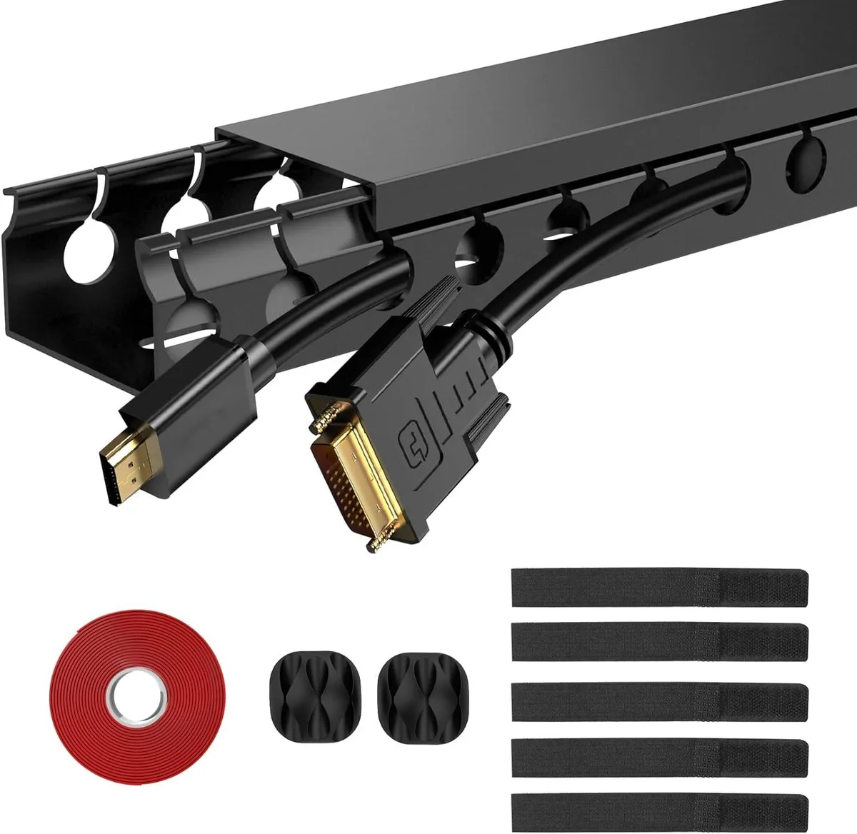 BFKK BFKK Cable Raceway Kit 154 inch 10x15.4 Pack 10 Black — product photo