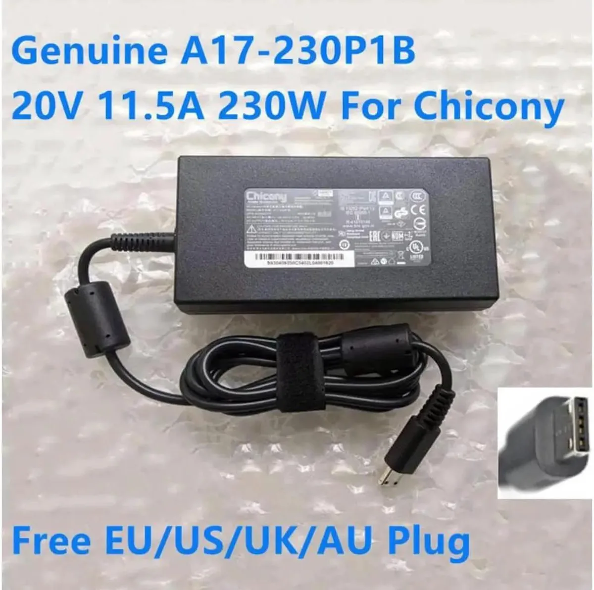 Vszerda Vszerda Chicony A17-230P1B 230W 20V 11.5A USB Tip power adapter — product photo