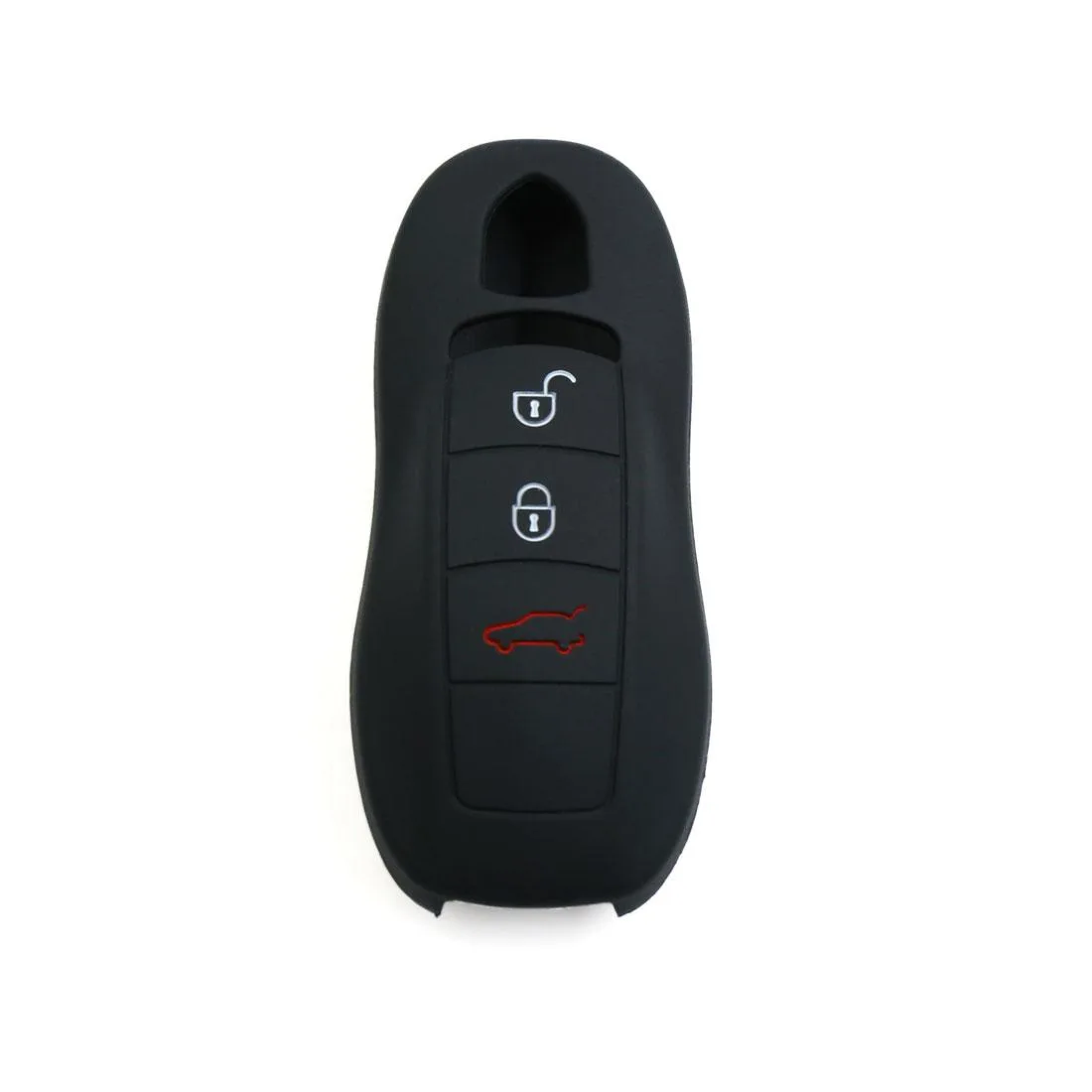 Unique-Bargains Unique-Bargains Black Silicone Remote Key Case for Porsche Cayenne Panamera Macan 911 718 — product photo