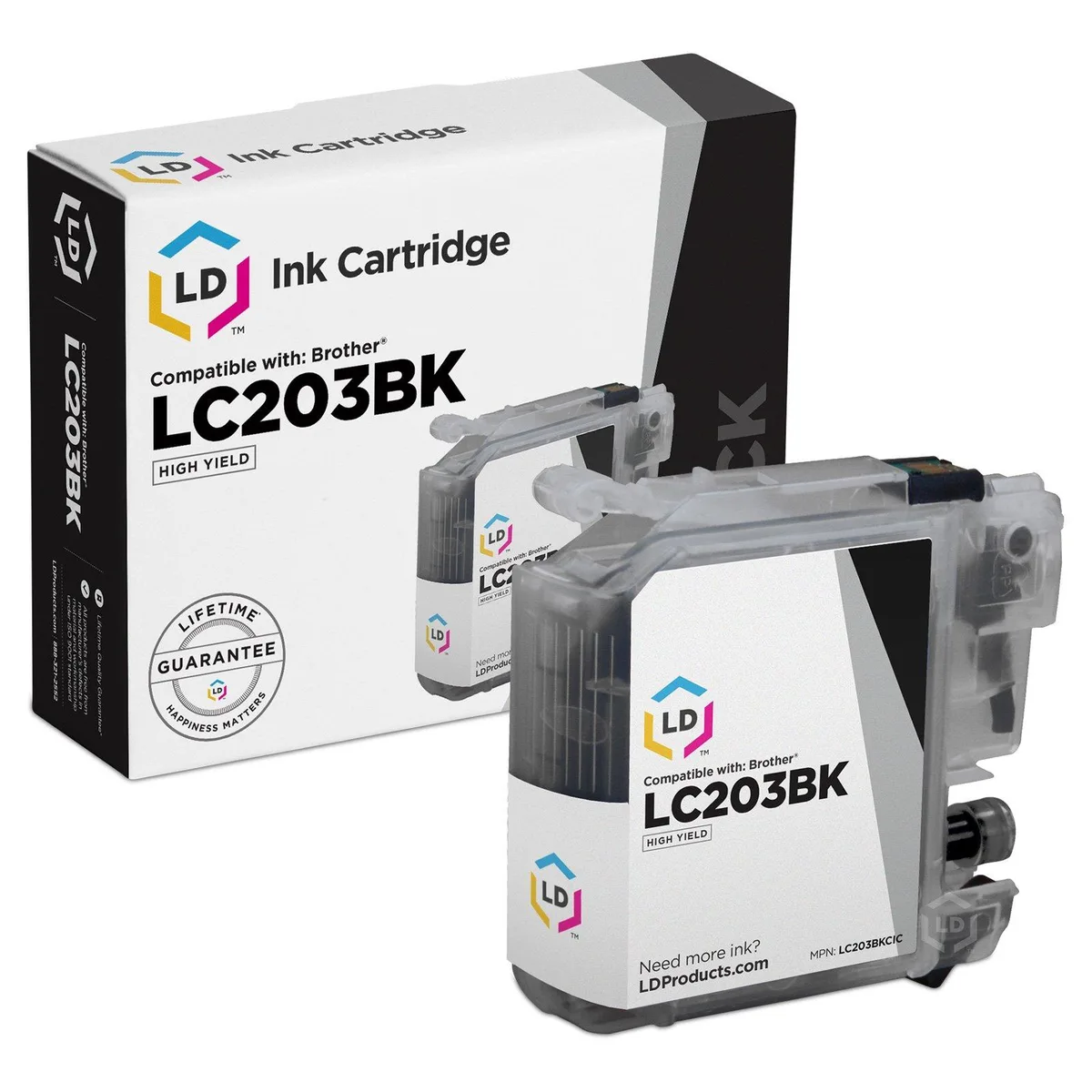 LD Products LD Products Compatible Ink Cartridge for Brother LC203BK High Yield Black 550 Pages — product photo