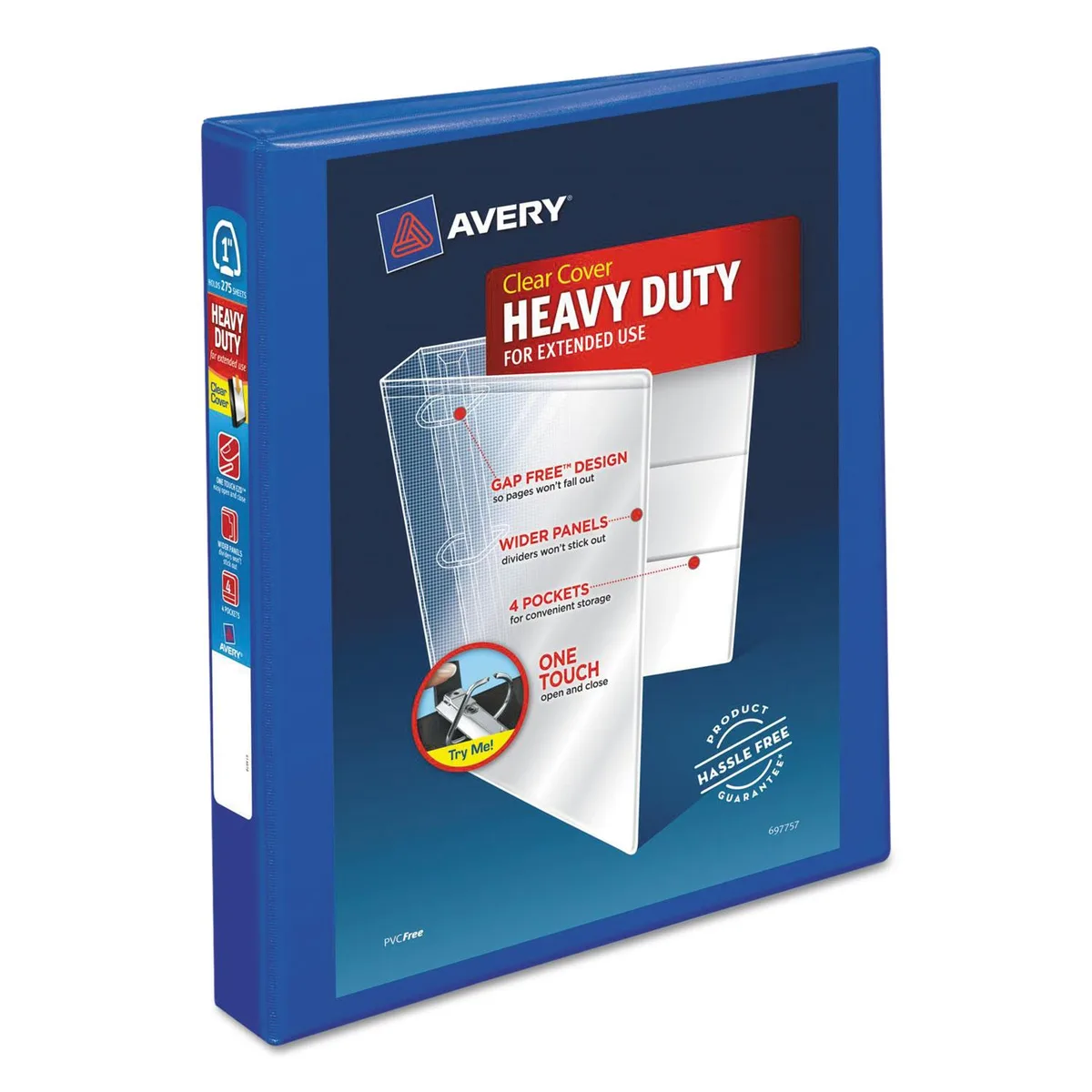 Avery Avery AVE79772 Heavy-Duty View Binder 1" EZD Rings Pacific Blue — product photo