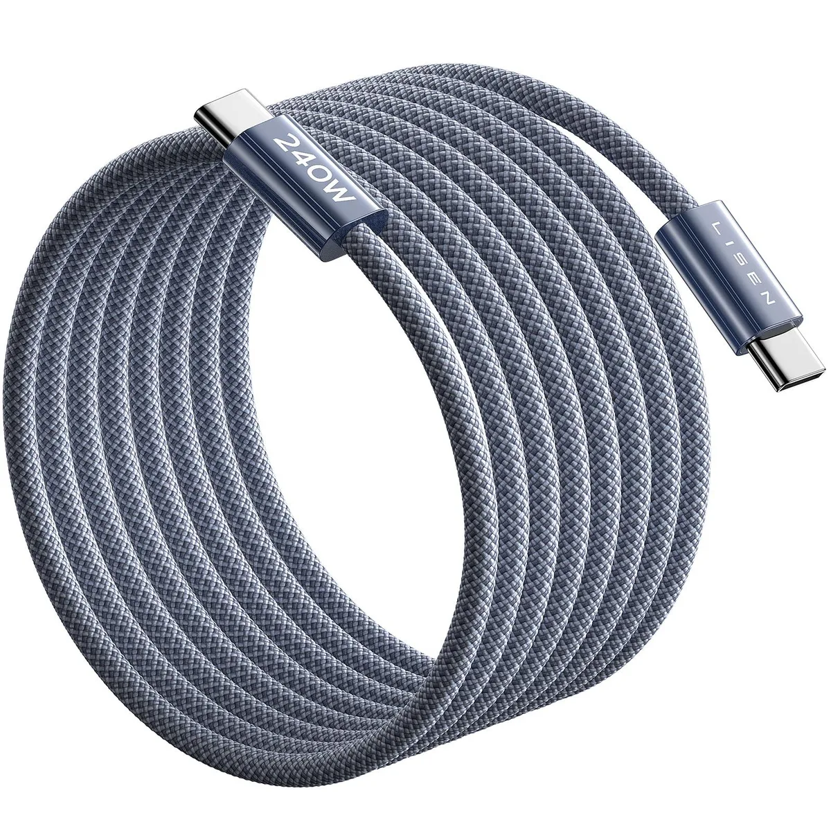 Pisen A2780 USB-C cable 10ft 240W Midnight — product photo