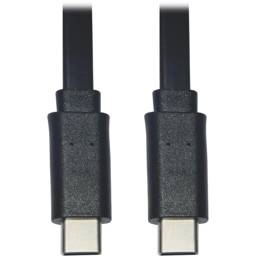 Tripp Lite Tripp Lite U040-003-C-FL USB cable USB-C to USB-C male male black 3 ft 0.9 m USB 2.0 Thunderbolt compatible — product photo