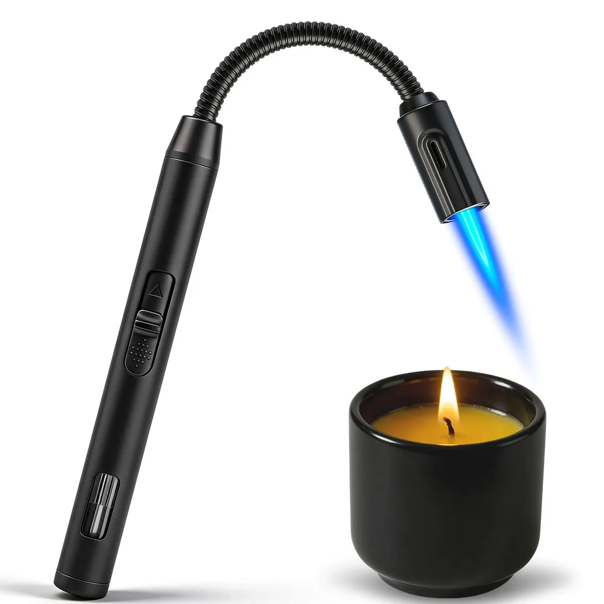 LcFun Refillable Butane Torch Lighter Flexible Neck Gold 10 in — product photo