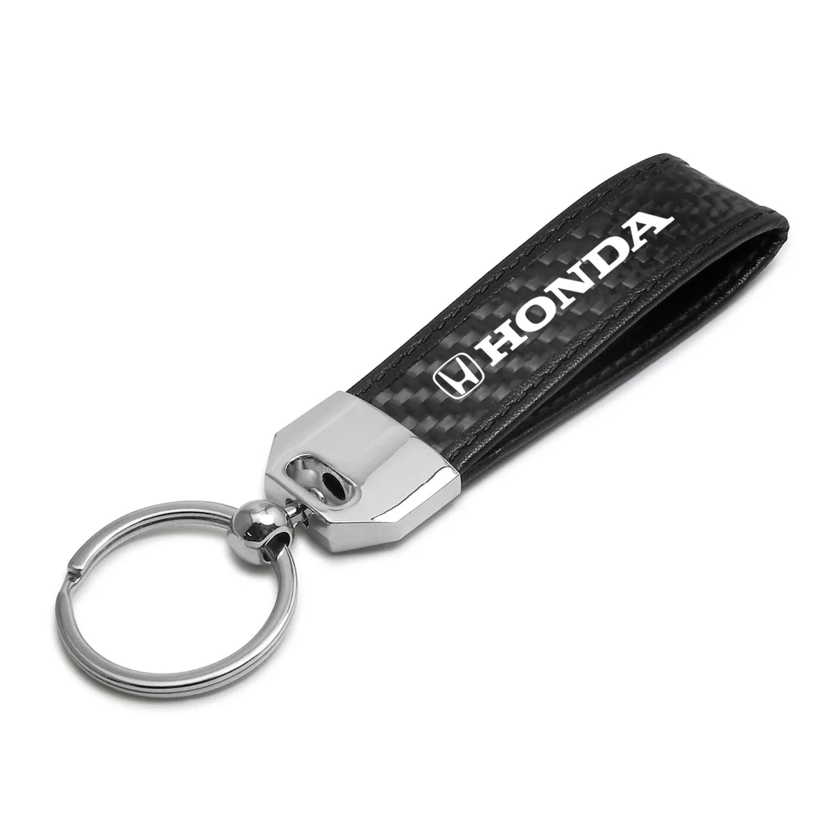 iPick Image, LLC iPick Image, LLC Honda Logo Carbon Fiber Leather Key Chain Black Stitching — product photo