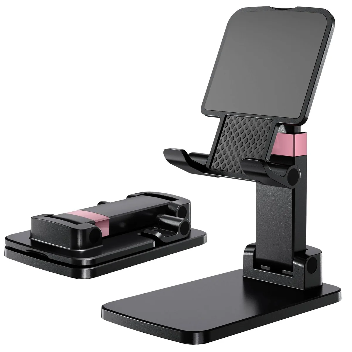  Meizigua S22 phone mount Black foldable adjustable 4.7x2.8x1.1in 7oz 180° rotation 0.65in case 100000 cycles — product photo