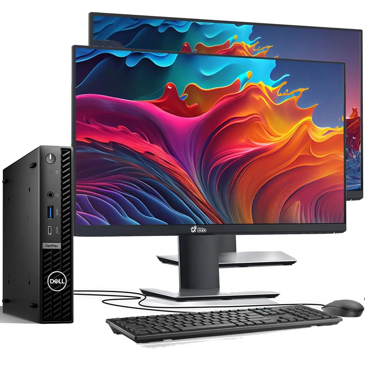 DELL DELL OptiPlex 7010 Micro i5-13500T 16GB 256GB Dual 22" Monitors — product photo