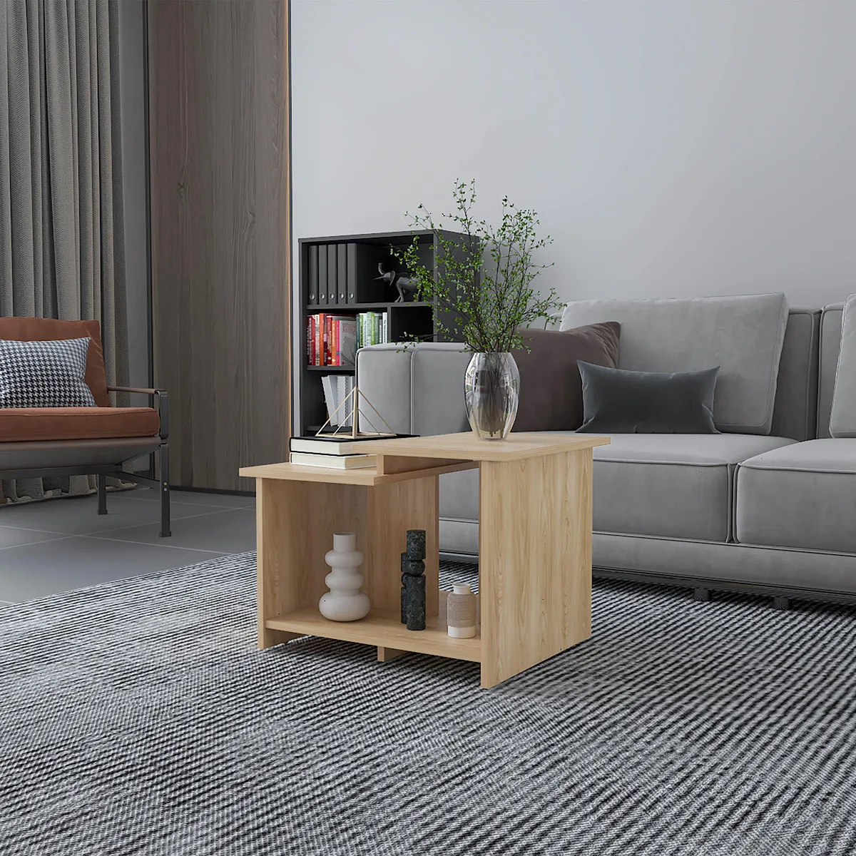 tuphen tuphen Naco Coffee Table with Open Storage Natural Oak 23,6" W — product photo