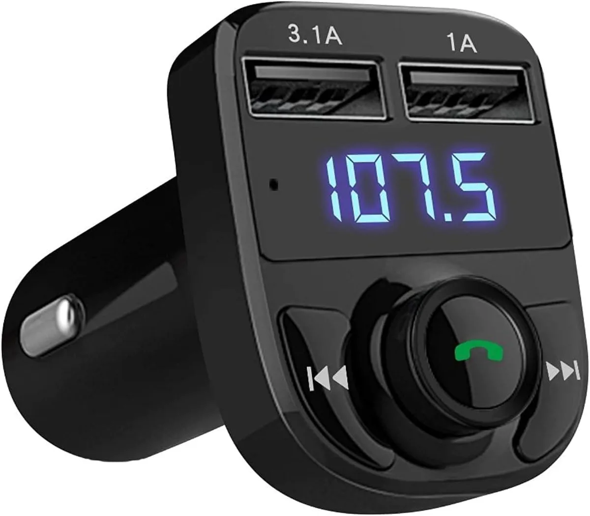 KEHIPI KEHIPI Bluetooth FM Transmitter Car Charger, Dual USB 12V/24V — product photo