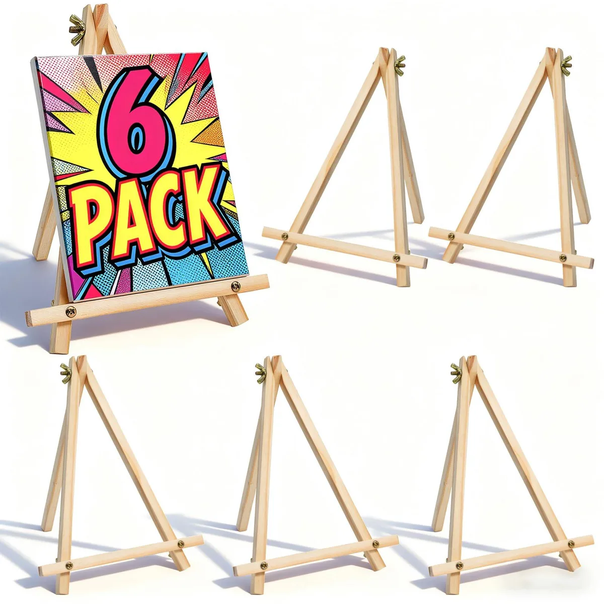  XCMVCN Tripod Painting-01 9.44 in Wood Easel 6 Pack — product photo