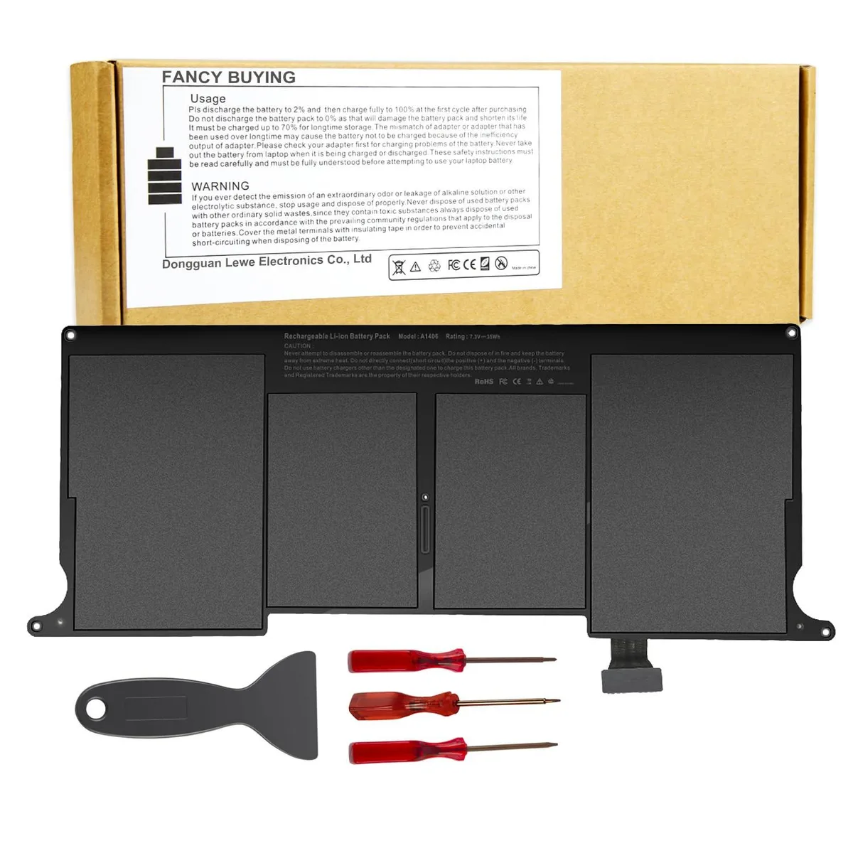  A1406 Laptop Battery for MacBook Air 11'' A1370 Mid 2011 A1465 2012-2015 — product photo