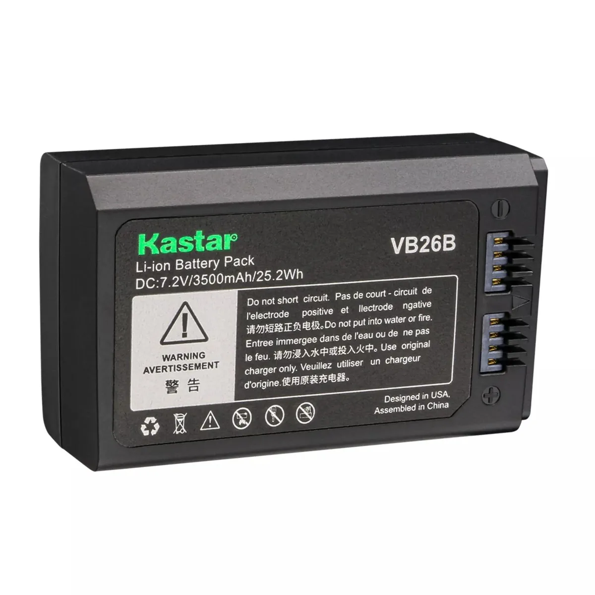 Kastar Kastar VB26B 3500mAh 7.2V Li-ion camera battery — product photo