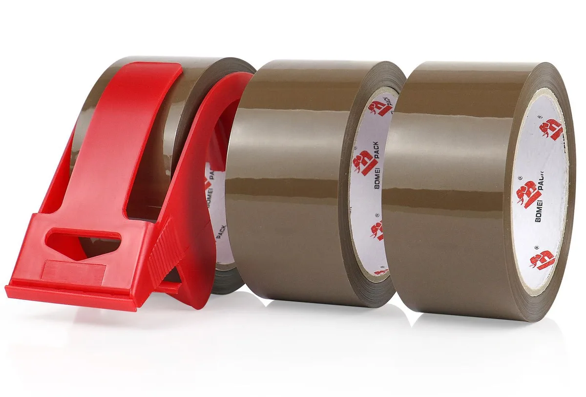  Brown Packing Tape 1.88 inch x 55 Yards 3 Pack 2.6 mil — product photo