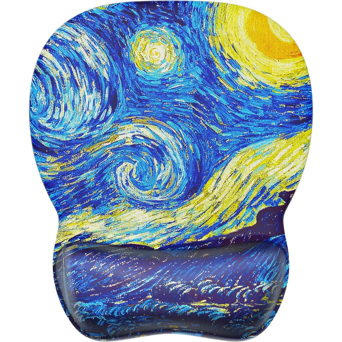 KEHIPI KEHIPI Ergonomic Mouse Pad with Gel Wrist Rest, Starry Night, 9.4 x 8.1 in — product photo