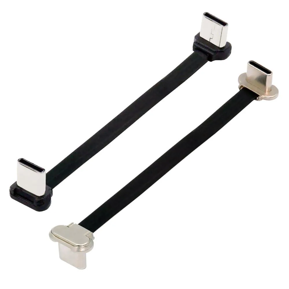 Vszerda Vszerda Angled USB-C to USB-C 2.0 Cable 65W 75mm 2-Pack — product photo