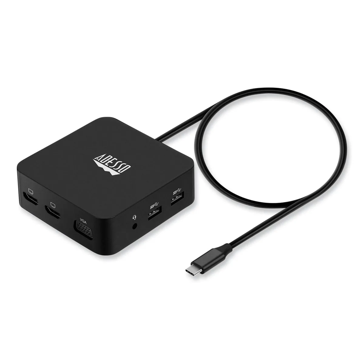 Adesso Adesso AUH4050 docking station 2 HDMI 4K VGA RJ45 65W PD 2 USB 3.2 SD TF 3.5mm audio TAA — product photo
