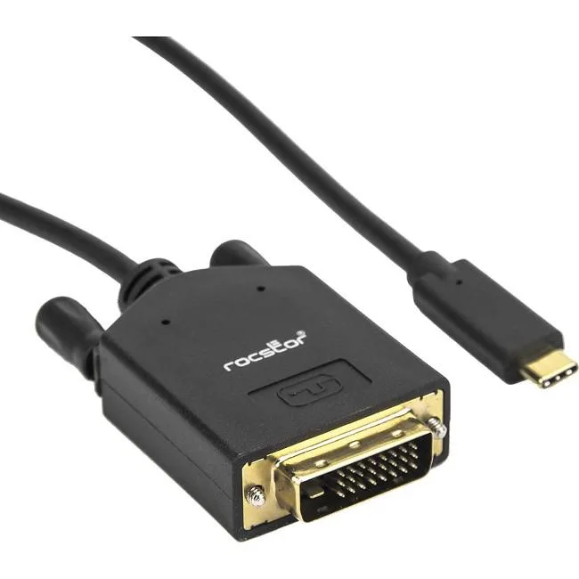 Rocstor Rocstor Y10C205-B1 USB-C to DVI-D Dual Link 6 ft Cable 2560x1600 backup media — product photo
