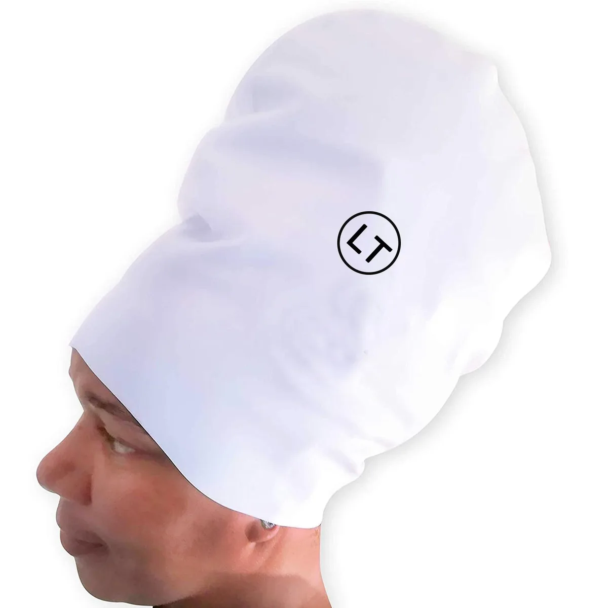 Altatac Altatac Extra Large Silicone Swim Cap White 8.8"x12 — product photo