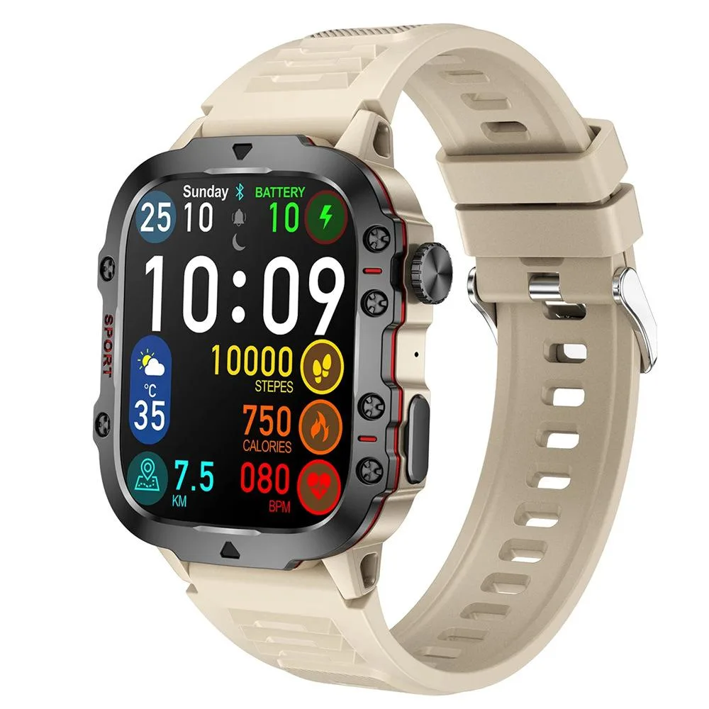 allentian allentian Qx11 1.96 inch beige wearable technology — product photo