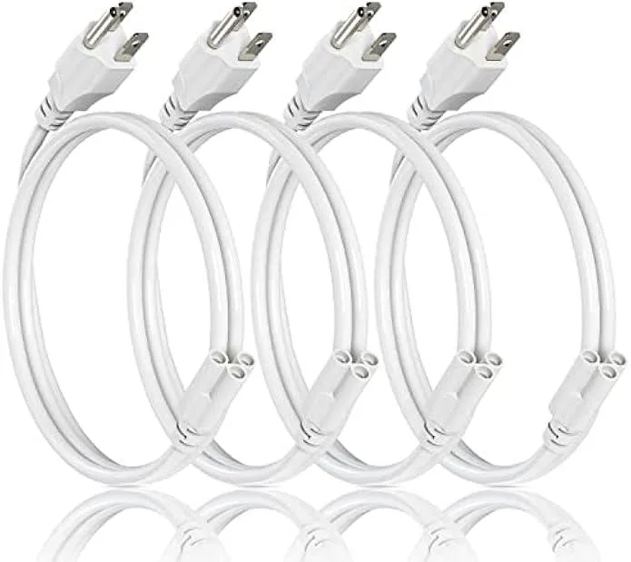 TAURKENAM TAURKENAM 2ft 18AWG 600W 125V power adapter 4-pack — product photo