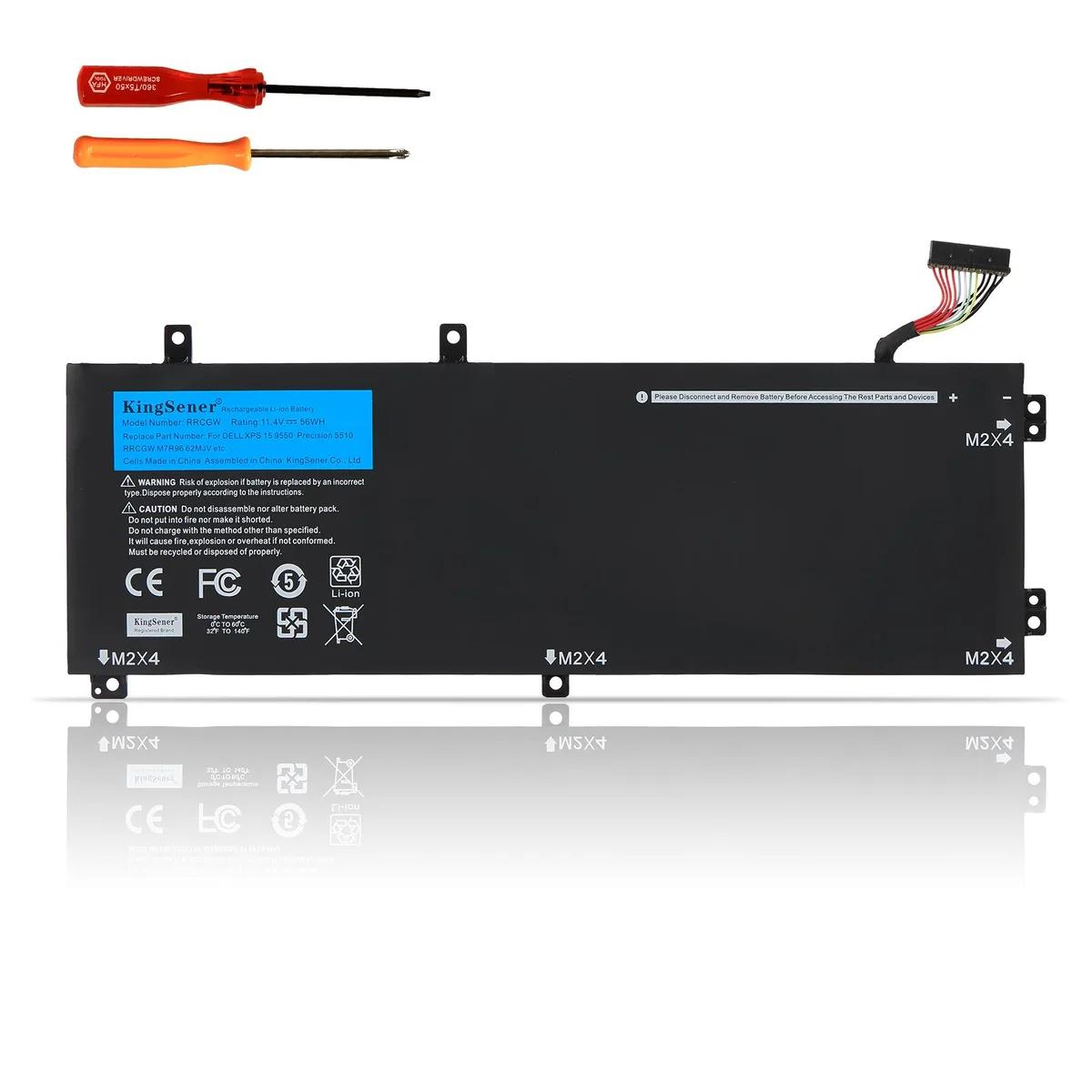 KingSener KingSener RRCGW laptop battery for Dell XPS 15 9550 Precision 5510 11.4V 56WH — product photo