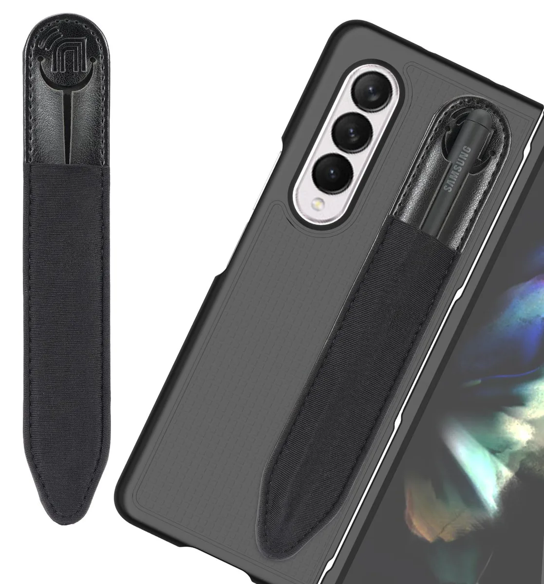 Nakedcellphone Nakedcellphone Universal Stylus Sleeve Holder Case Black — product photo