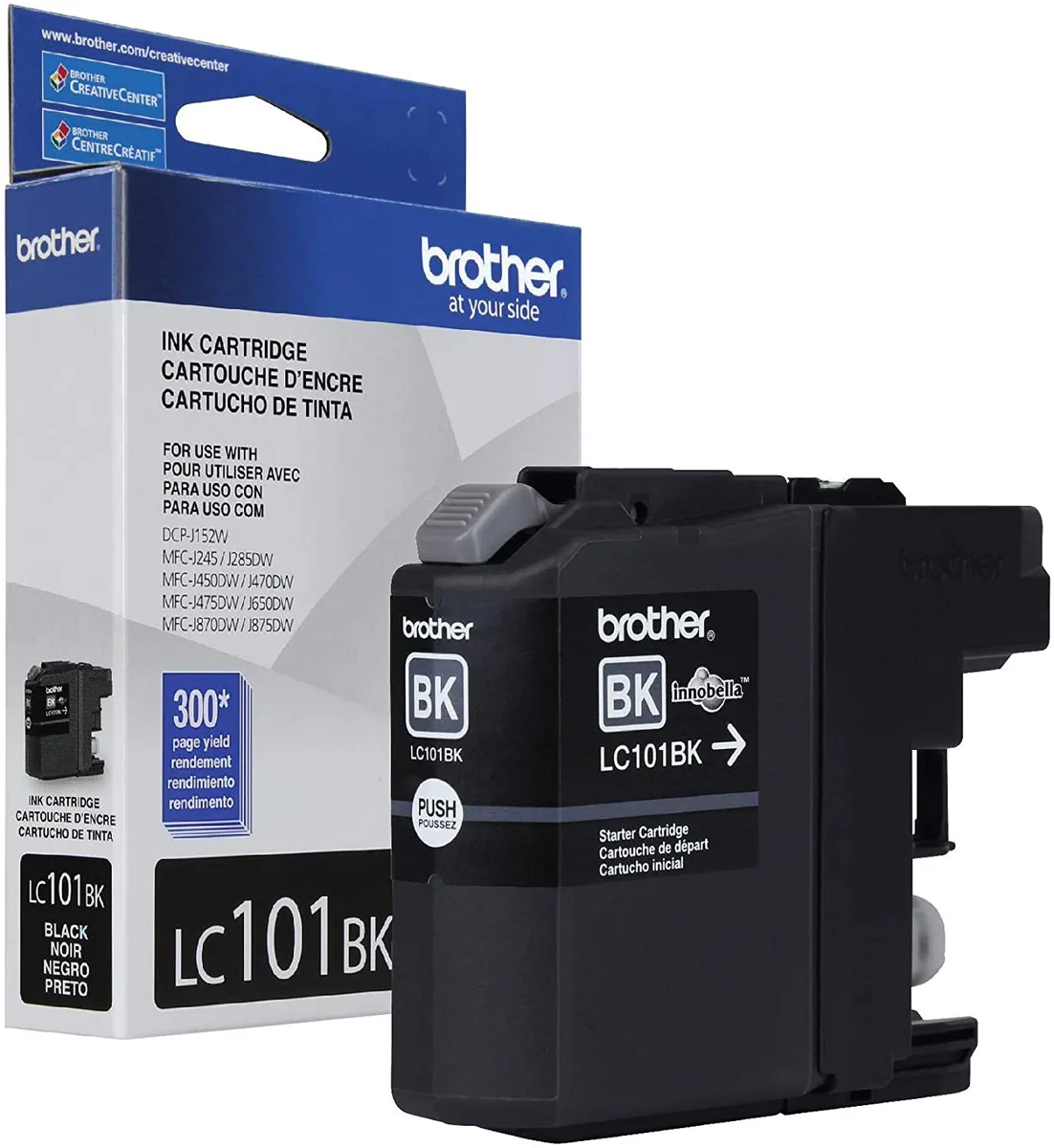 Brother Brother LC101BK Standard Yield Black Ink Cartridge 300 Pages — product photo