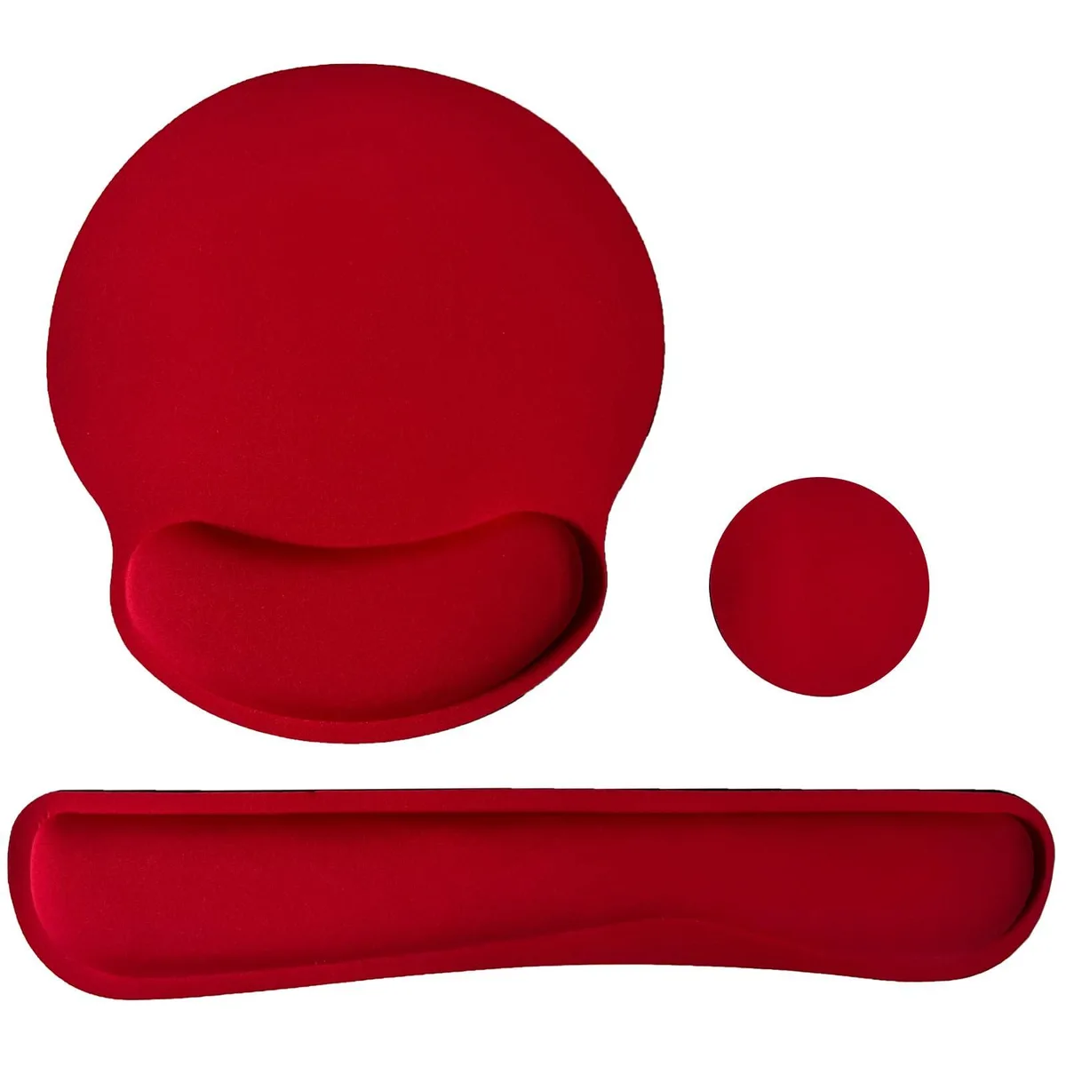  LIZPARE LP-WR-Red-3PACK Keyboard Wrist Rest &amp; Mouse Pad Set, Red — product photo