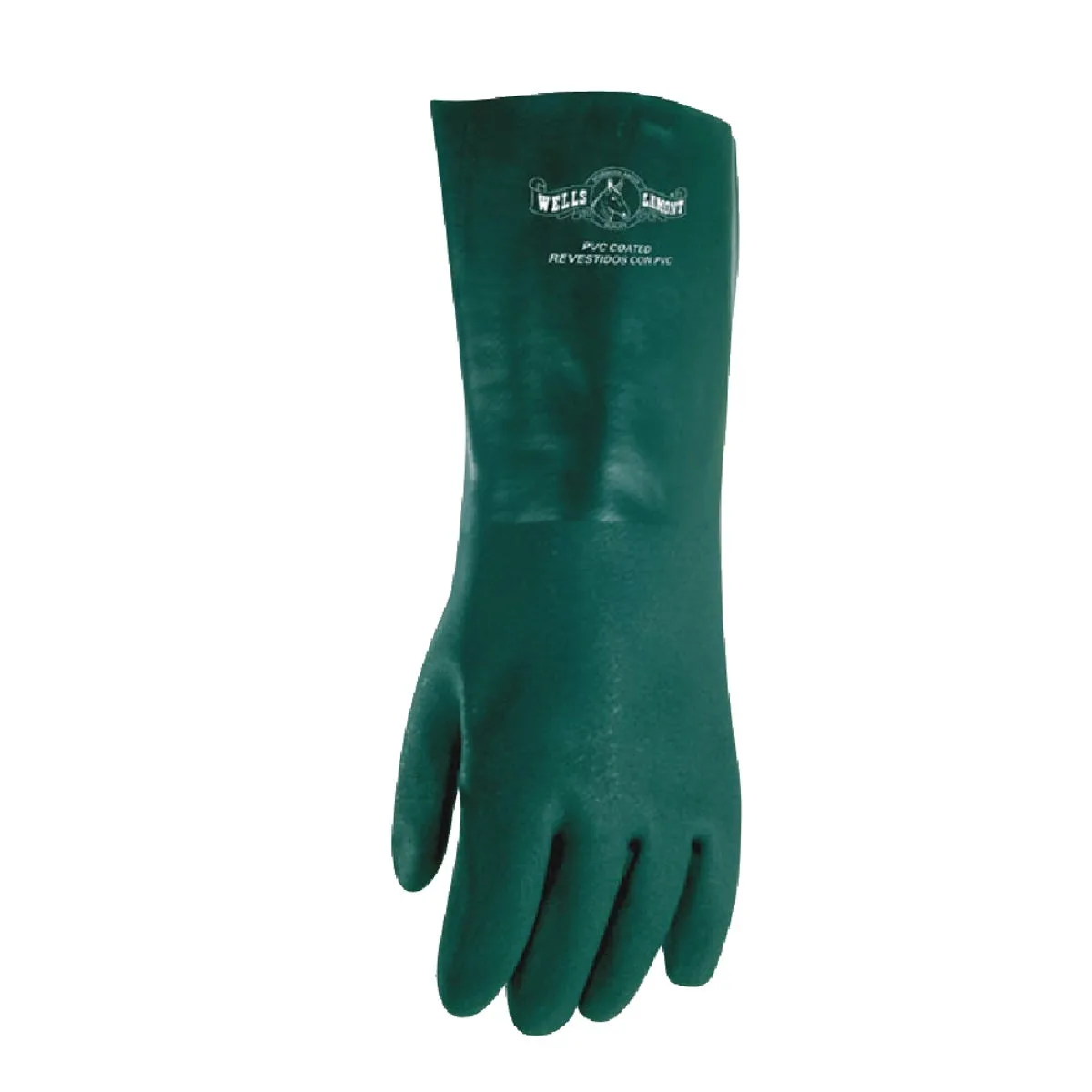 Wells Lamont Wells Lamont 167L PVC Coated Gloves Large Green 14in Gauntlet — product photo