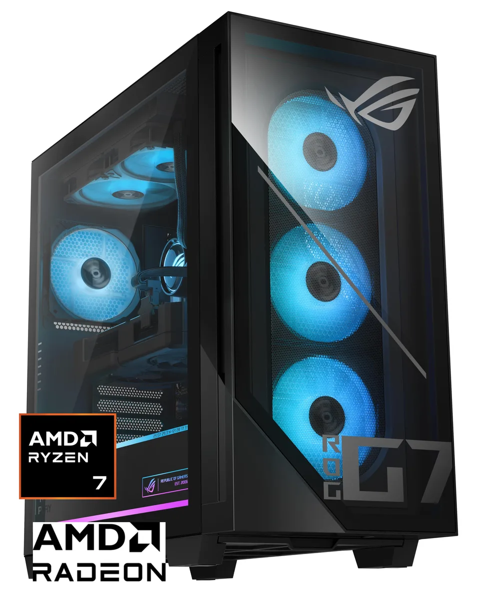 ASUS ASUS GM700TZ-NS776 Ryzen 7 9800X3D 32GB DDR5 1TB NVMe RX 9070 XT gaming PC — ürün fotoğrafı