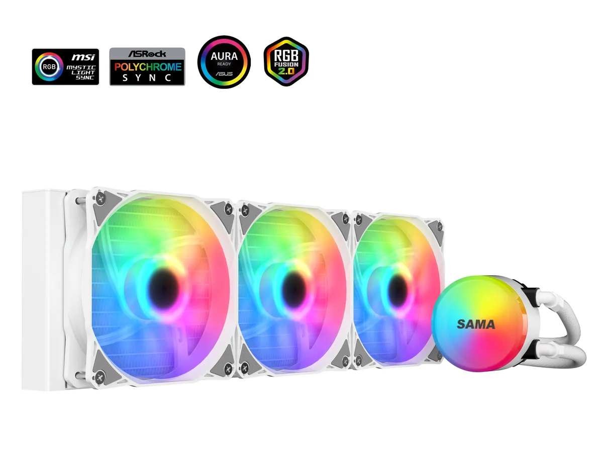 SAMA SAMA SI360 White 360mm liquid cooler — product photo