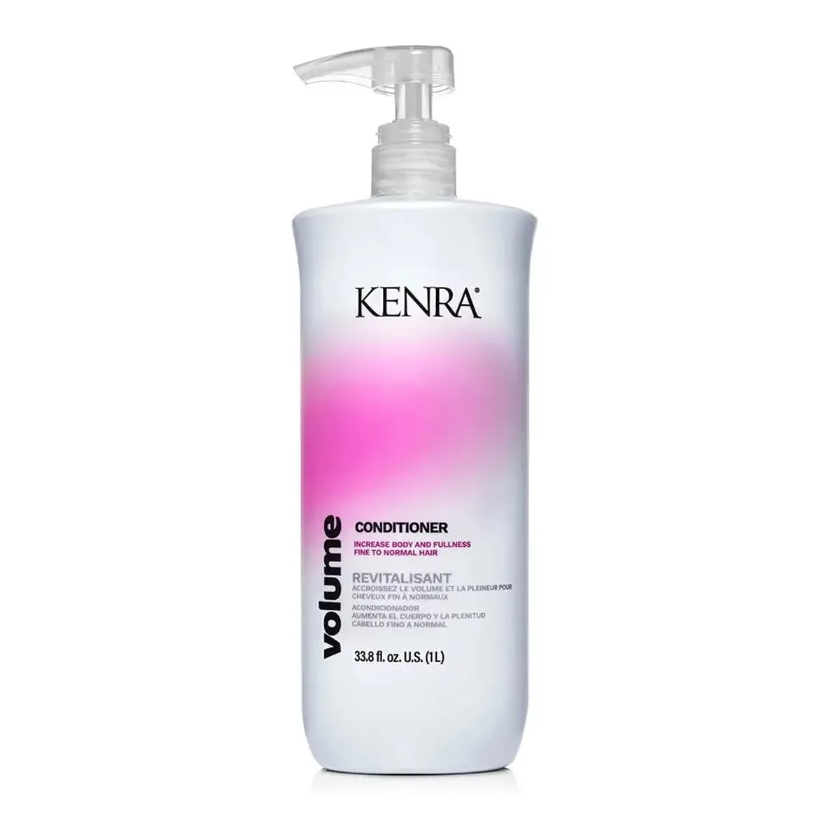 White 33.8oz bottle of Kenra Volume Conditioner for fine to normal hair
