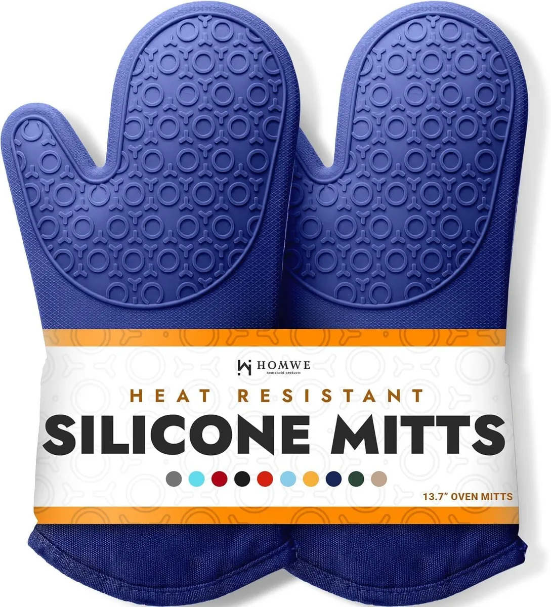  HOMWE HW-OVNMT-2PC-ROYAL 13.7" Silicone Oven Glove (2 pcs) — product photo